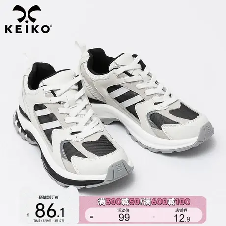 KEIKO 复古厚底老爹鞋女2023新款高级感轻便网面增高运动休闲鞋潮图片