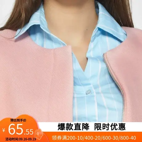 艾格2023春季女装时尚休闲中长款七分袖大衣外套W1054商品大图