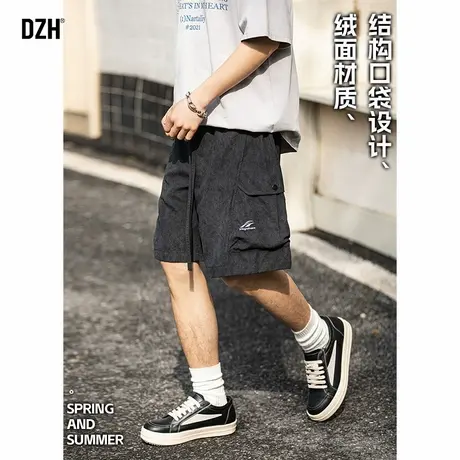 男士黑色工装短裤男夏季外穿高级感2025新款休闲运动五分裤子中裤商品大图