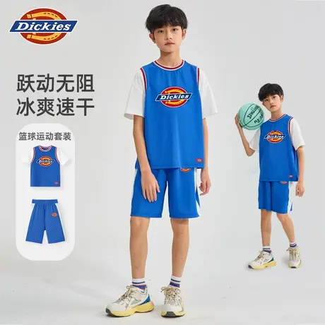 Dickies童装男童套装夏季儿童凉感速干运动篮球服男孩夏款训练服A商品大图