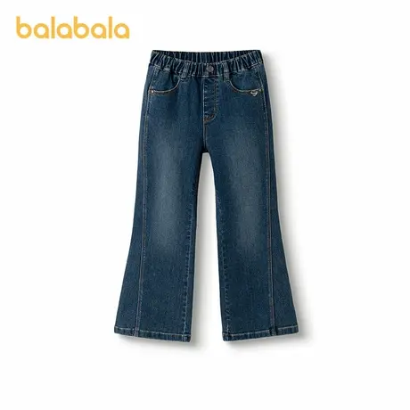 【商场同款】巴拉巴拉儿童牛仔裤女童喇叭裤2025秋新款休闲长裤子商品大图