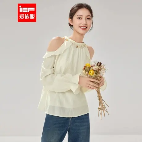 IEF/爱依服2025秋季新款法式浪漫精致小女人气质设计感百搭上衣图片