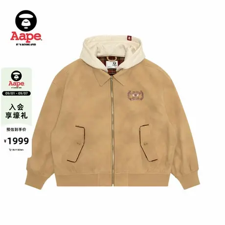 Aape旗舰店女装秋冬可拆卸帽水洗做旧复古潮流夹克外套7757XXP商品大图