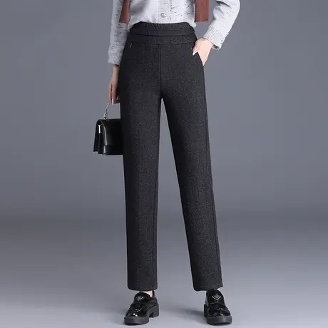 黑色烟管裤厚款直筒裤高腰显瘦休闲裤时尚气质长裤女秋冬2023新款图片