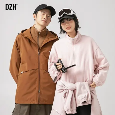 情侣户外三合一冲锋衣外套潮高级感休闲夹克宽松登山服2023年新款商品大图