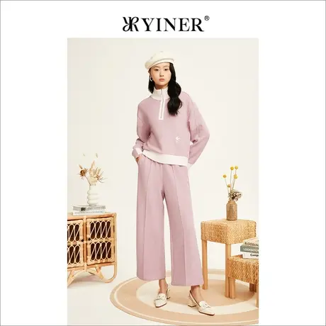 YINER音儿专柜女装2022冬季新款休闲裤8C32520510商品大图