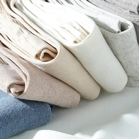 日系燕麦白竖条纹打底裤女薄款外穿春秋灰色棉显瘦米色连裤袜裤商品大图