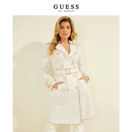 GUESS 女士法式蕾丝面温柔风衣外套-W2GL06WEJP0商品大图
