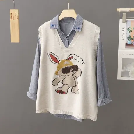 无袖针织马甲外套女士春秋冬2024年新款爆款洋气外穿背心马夹上衣图片