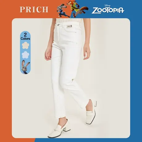 PRICH【疯狂动物城系列】夏季新款时尚休闲设计感直筒牛仔裤商品大图