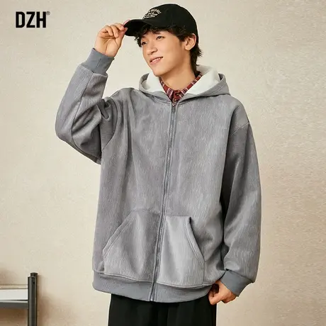 男士秋季运动外套男潮高级感休闲上衣连帽开衫卫衣秋装新款连帽衫商品大图