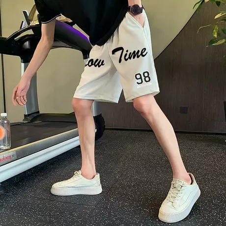 夏季男士短裤五分裤潮牌裤子中裤宽松直筒潮流休闲字母运动卫裤商品大图