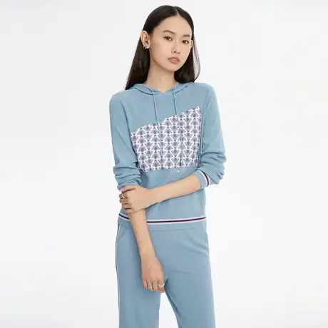 LANCY/悦朗姿女士印花针织套头衫春节新款商场同款专柜正品图片