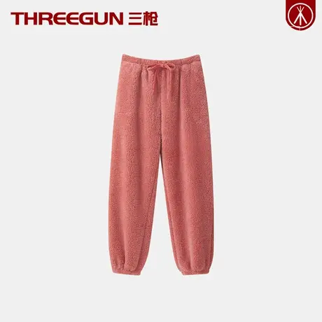 THREEGUN/三枪女士家居裤加绒厚款睡裤少女保暖裤冬季睡衣可外穿商品大图