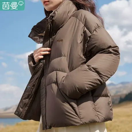 茵曼加厚短款羽绒服女款秋季2024年新款小个子面包服棉服外套春冬图片