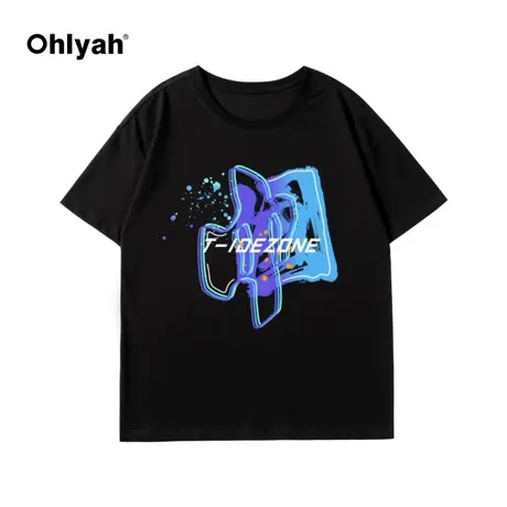 夏季装短袖2023新款潮流网红ins超火设计感高级T恤女不一样情侣装商品大图