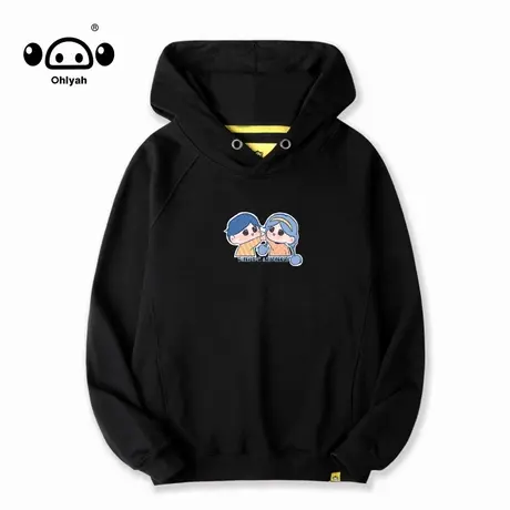 Ohlyah2023新款秋季连帽卫衣女无性别韩版宽松情侣上衣班服定制潮商品大图