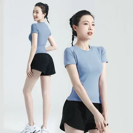 运动套装女2023年新款夏季跑步健身房休闲速干衣瑜伽服早春秋薄款图片