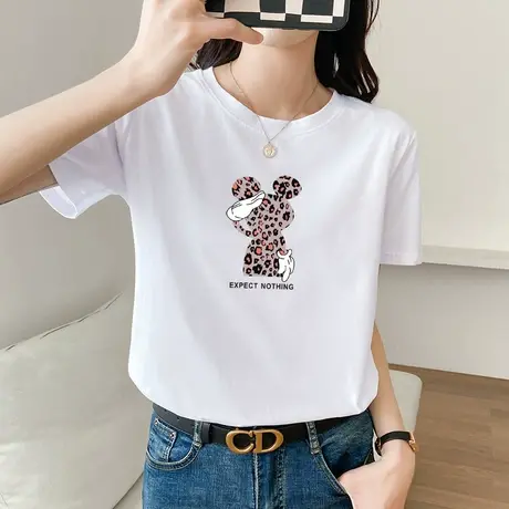 2件】夏装短袖t恤女士上衣ins潮2022新款夏季百搭设计感小众半袖图片