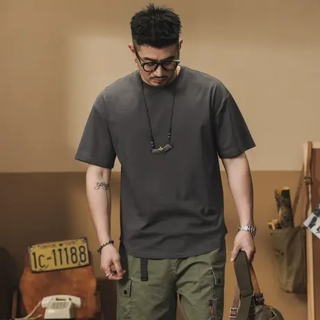 Modi Nick/摩帝尼克时尚潮流百搭男款T恤夏季薄款美式短T宽松圆领商品大图