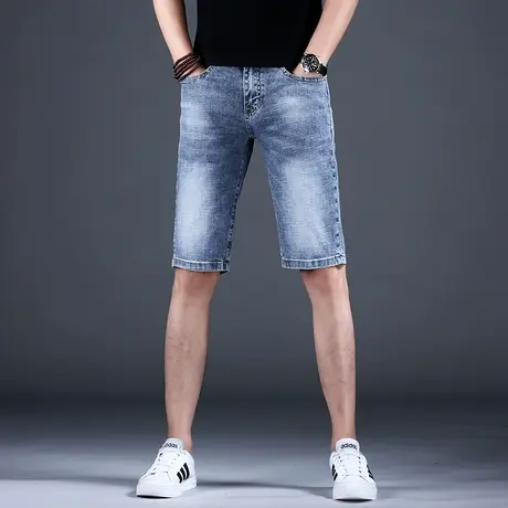 2023新款休闲五分裤子男春秋男款牛仔短裤男宽松百搭夏天高端潮牌商品大图