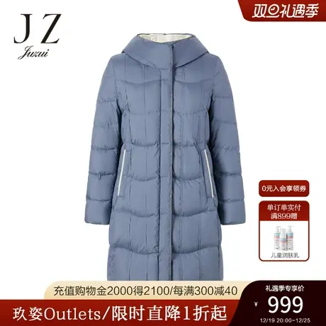 JZ玖姿商场同款女装2022冬季新款休闲帽款羽绒服外套JWBD03224商品大图