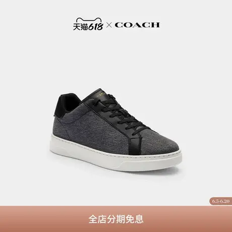 【新品】COACH/蔻驰男士HIGH LINE运动鞋低帮舒适休闲外出黑色商品大图