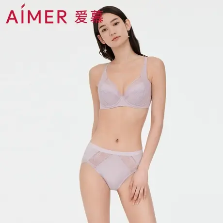爱慕内裤女士净痕时尚性感蕾丝夏季轻薄款透气中腰平角裤AM237781图片