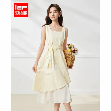 IEF/爱依服连衣裙2025夏季新款文艺气质高级感精致减龄女长背心图片