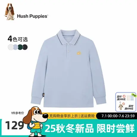 暇步士童装男童长袖t恤25秋季新款大童学院风休闲Polo衫儿童上衣图片