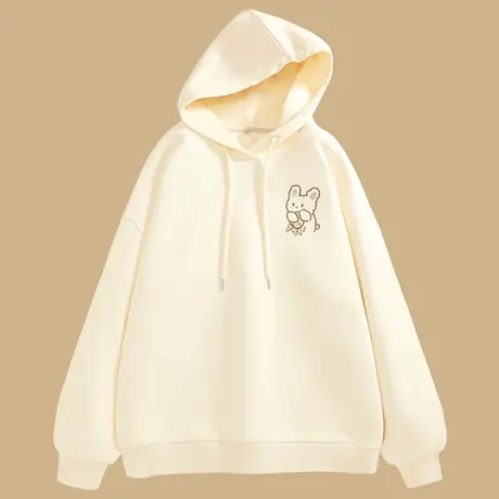 真维斯LIFE早春薄款连帽卫衣女士宽松小众高级感外套2023新款上衣商品大图