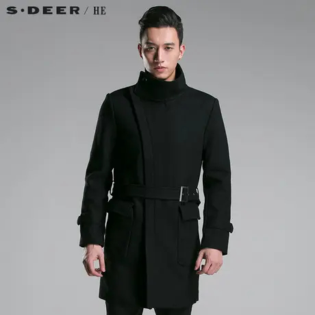 sdeerhe圣迪奥男装简约商务男士毛呢风衣H13471877🧕图片