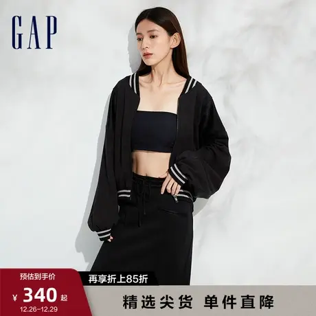 Gap女装早春时尚落肩廓形短款外套休闲宽松高级夹克外套889277图片