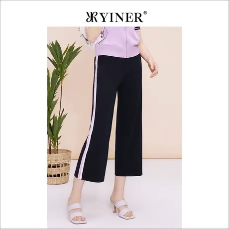【赫本猫联名】YINER音儿线上专选女装2023夏季时尚休闲裤商品大图