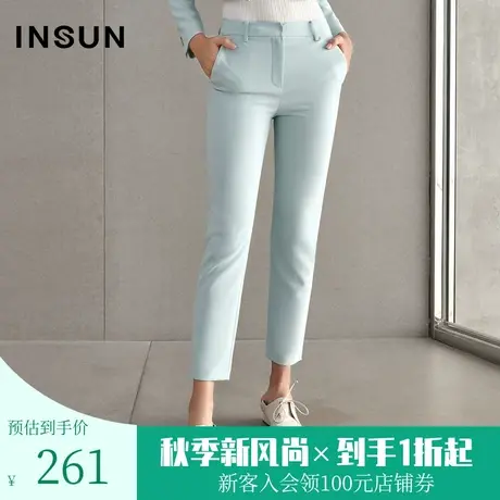恩裳商场同款春季通勤OL职业小脚西裤女九分裤修身显瘦商品大图