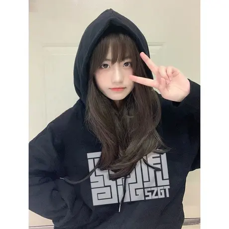 秋冬加绒加厚连帽卫衣女国潮美式复古高级感好看oversize宽松外套商品大图