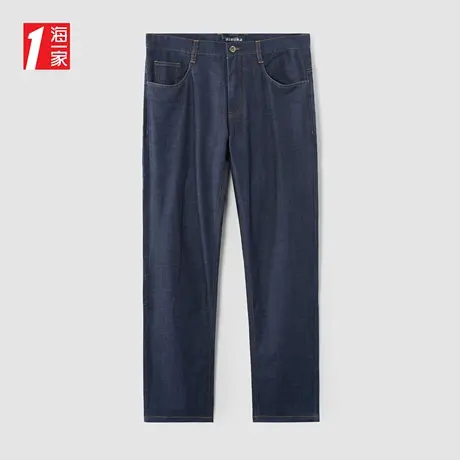 海一家商务休闲长裤新款舒适日常时尚有型中年男士牛仔裤商品大图