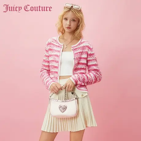 Juicy Couture橘滋2024早春穿搭新款春日纽扣蝴蝶纱针织女外套图片