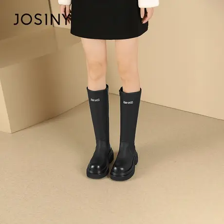 卓诗尼长靴女款2023年冬款长筒靴不过膝高筒商场专柜号302P83244商品大图