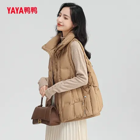 鸭鸭羽绒马甲女2023年冬新短款时尚立领羽绒服韩版宽松休闲外套C图片