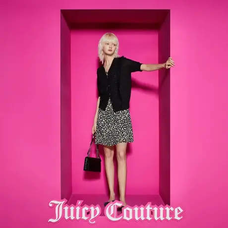 Juicy Couture橘滋2023新款低调荷叶短袖女针织外套商品大图
