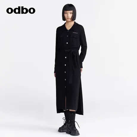 【商场同款】heardbyodbo潮牌衬衫连衣裙女春装新款直筒裙图片