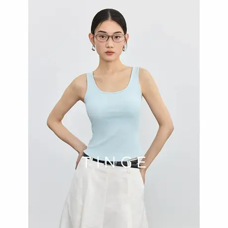 TINGE贴己交叉美背带胸垫吊带背心女夏季收副乳打底内搭修身上衣商品大图