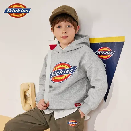 Dickies童装男童卫衣2025新款潮牌美式上衣儿童春秋款连帽套头衫A商品大图