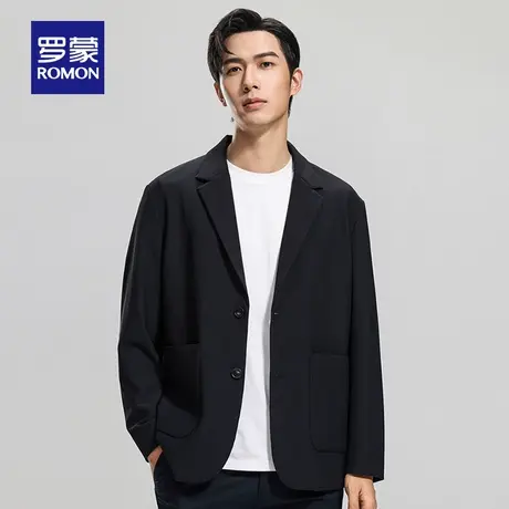 罗蒙男士商务休闲西服2025秋季新款单西外套时尚青年抗皱西装上衣商品大图
