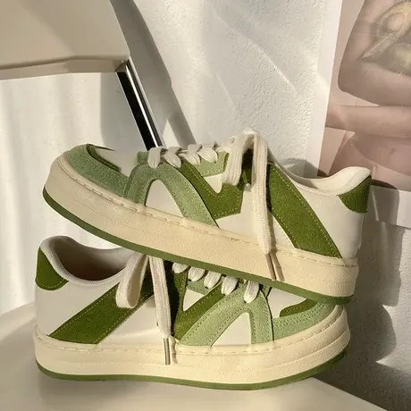 Betoo 板鞋女2022年秋季款新款德训鞋女小众设计学生百搭小白鞋子商品大图