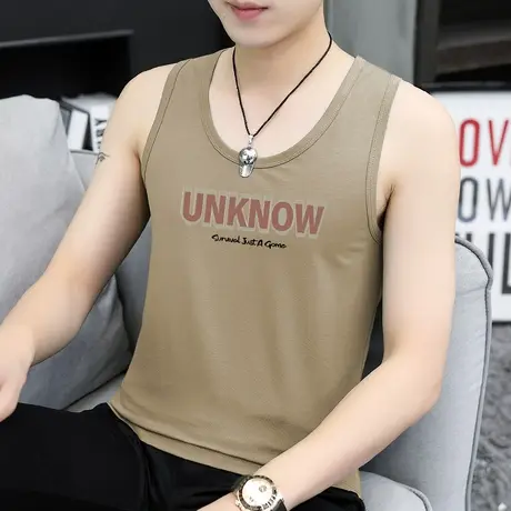 莫代尔冰丝背心男夏季速干凉感运动坎肩无袖t恤篮球跨栏健身吊带商品大图