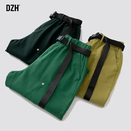 男士纯棉休闲裤男秋季新款ins潮日系直筒运动裤宽松工装裤子潮牌商品大图