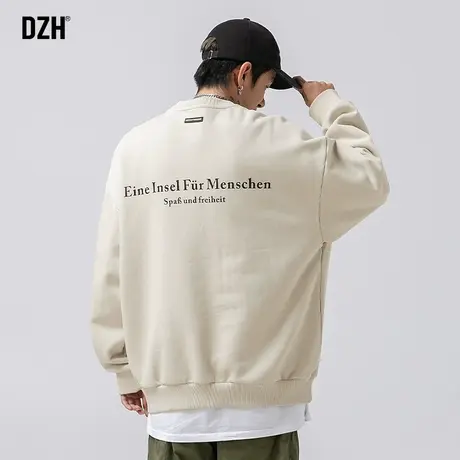 男士春秋款重磅卫衣男圆领秋季宽松休闲上衣2024新款情侣潮牌男装商品大图