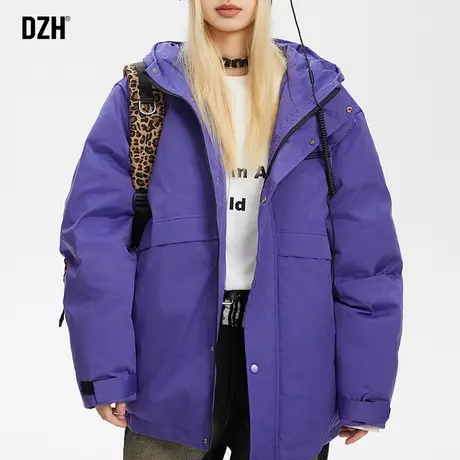 美式无性别连帽棉服男潮牌冬季加厚2024新款冲锋衣棉衣外套防寒服商品大图